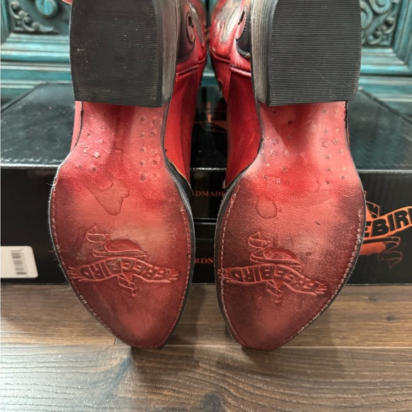 NIB Freebird “Willie” red leather boots size 8 - Picture 6 of 16